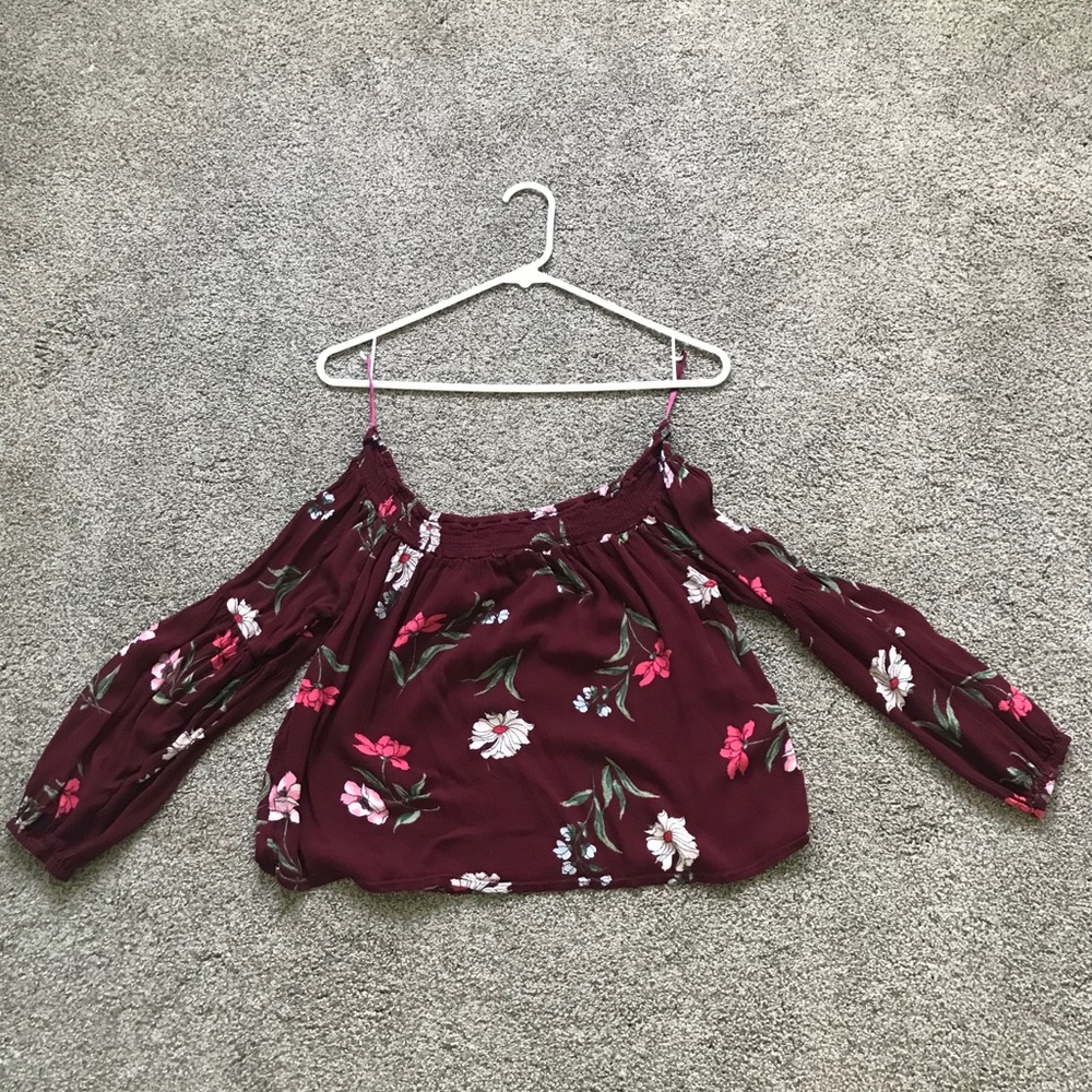 off the shoulder crop top from hollister